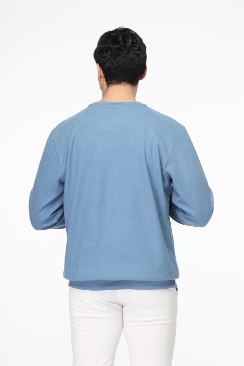 Regular Fit Sweat Shirt Blue - Image 4