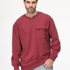 Over Size Sweat Shirt Maroon