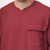 Over Size Sweat Shirt Maroon - Image 2