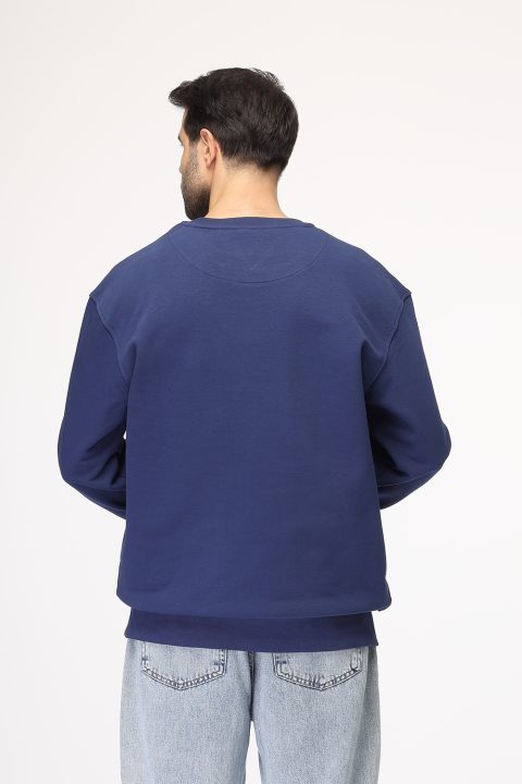 Over Size Sweat Shirt Dark Blue - Image 3