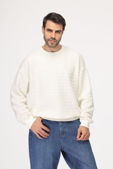 Relax Fit Sweat Shirt Off White