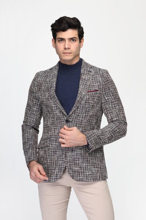 Slim Fit Blazer Maroon - Image 3