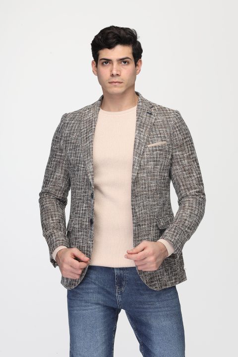 Slim Fit Blazer Beige