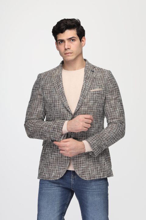 Slim Fit Blazer Beige - Image 3