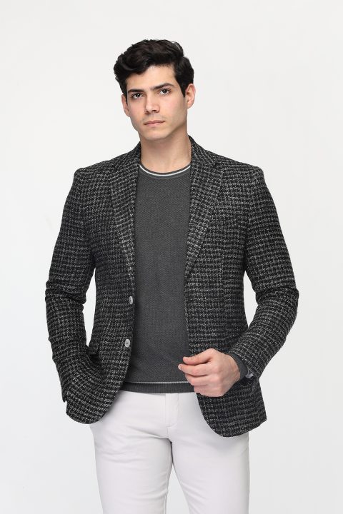 Regular Fit Blazer Dark Gray