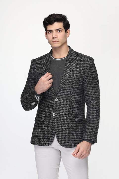 Regular Fit Blazer Dark Gray - Image 4