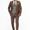 Slim Fit Suit Brown