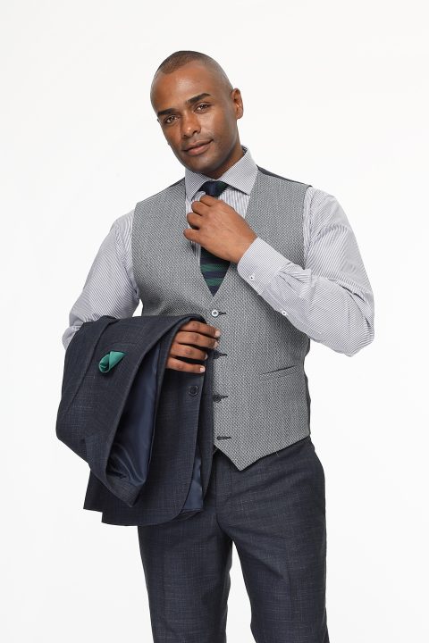 Slim Fit Suit Dark Blue - Image 3