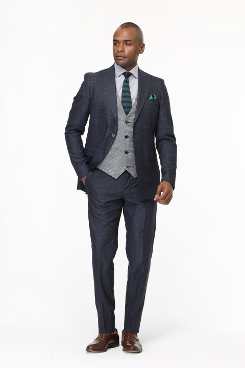 Slim Fit Suit Dark Blue - Image 4