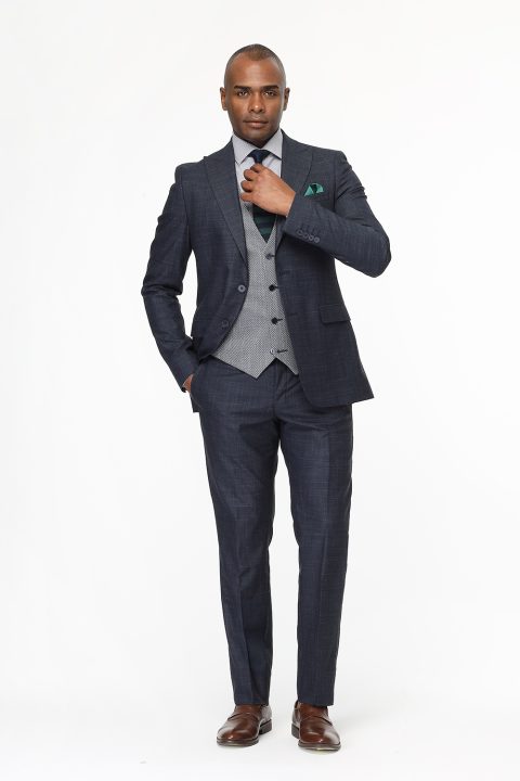 Slim Fit Suit Dark Blue - Image 5