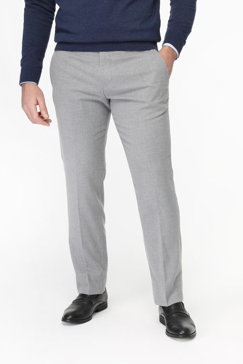 Straight Fit Classic Pants Light Gray