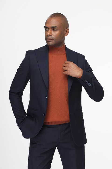 Slim Fit Blazer Dark Blue