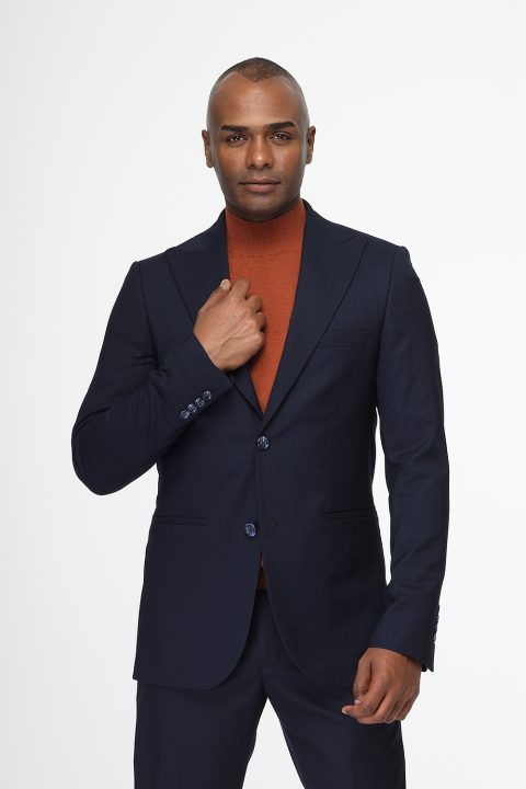 Slim Fit Blazer Dark Blue - Image 4