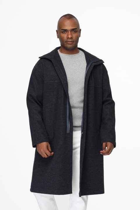 Over Size Coat Dark Blue - Image 3