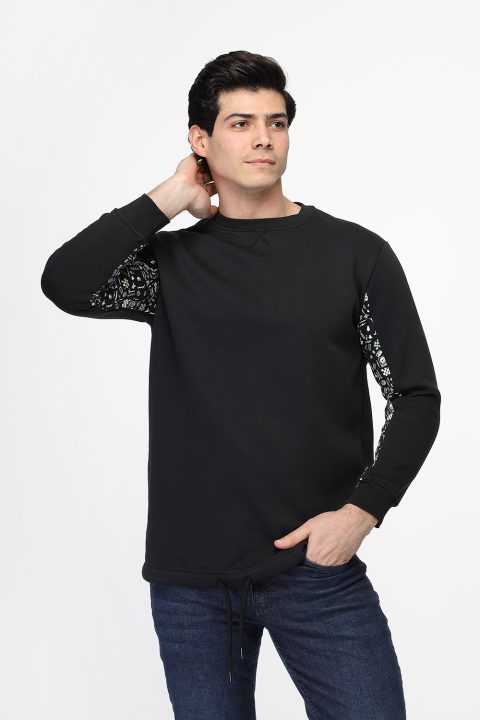 Regular Fit Sweat Shirt Black - Image 3