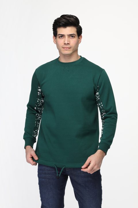 Regular Fit Sweat Shirt Green