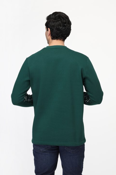 Regular Fit Sweat Shirt Green - Image 4