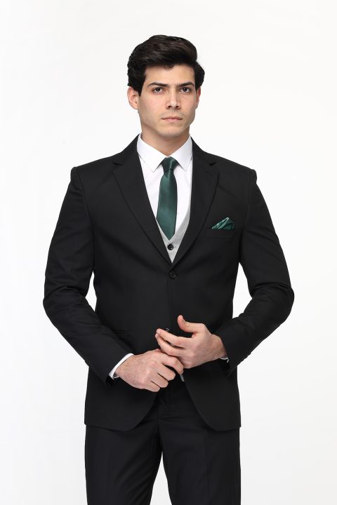 Slim Fit Suit Black - Image 6