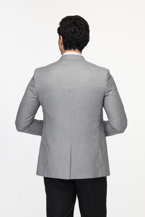 Slim Fit Suit Light Gray - Image 5