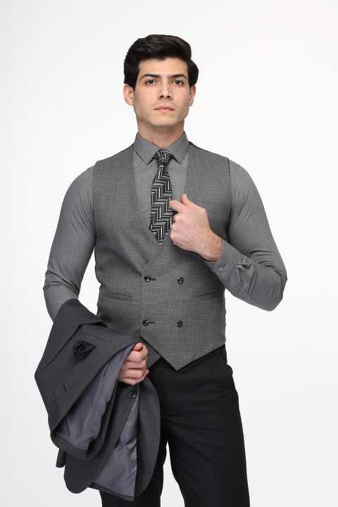 Slim Fit Suit Gray - Image 3