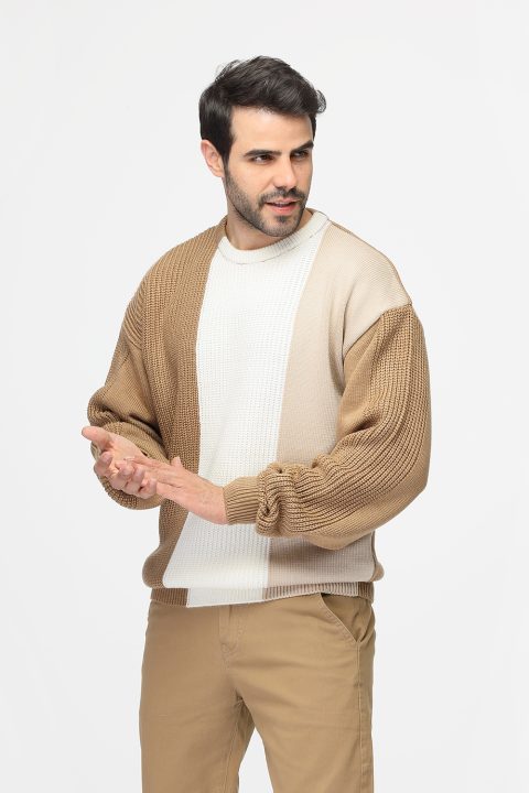 Over Size Pullover Beige - Image 3