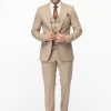 Slim Fit Suit Beige