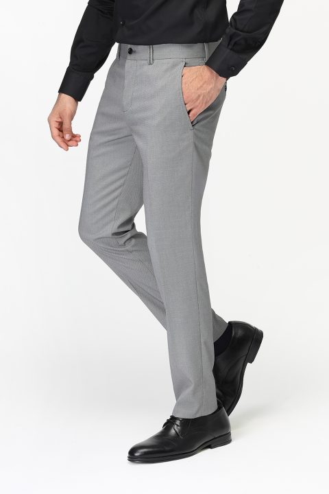 Slim Fit Classic Pants Gray - Image 3