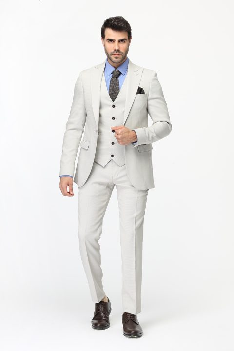 Slim Fit Suit Beige