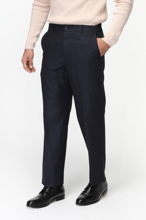 Regular Fit Classic Pants Dark Blue - Image 3