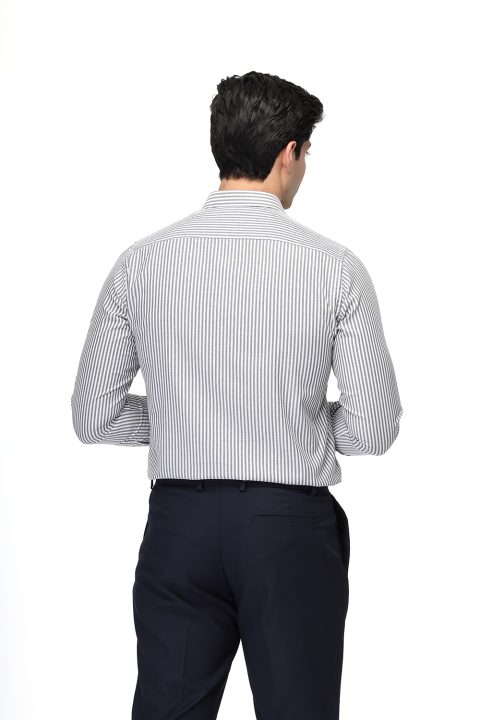 Slim Fit Shirt Gray - Image 4