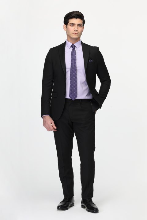 Slim Fit Suit Black