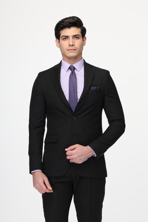 Slim Fit Suit Black - Image 4