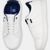White Sneakers with Subtle Dark Blue Details - Image 2