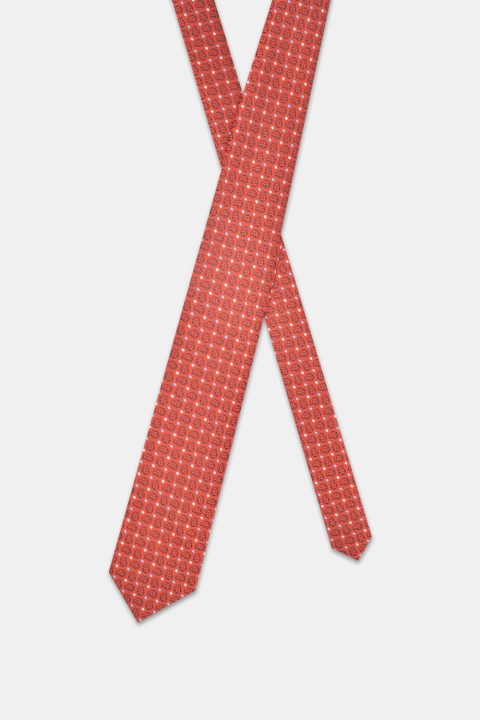 Jacquard Tie 7 cm Orange - Image 2