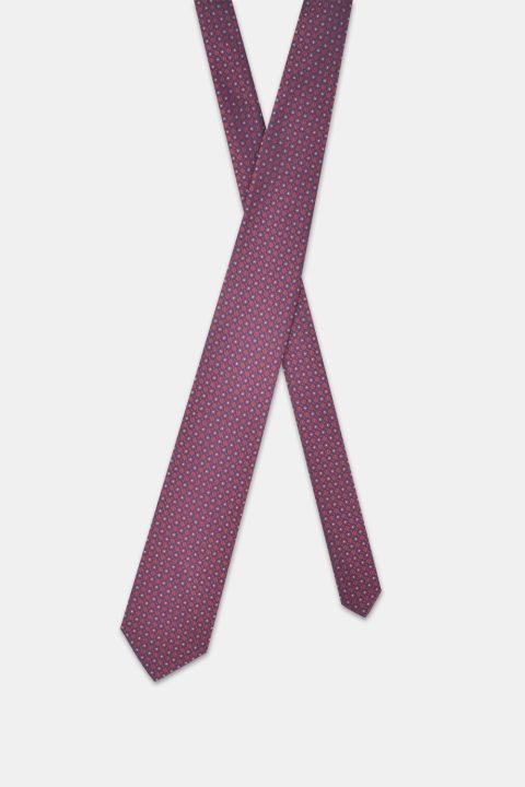 Jacquard Tie 7 cm Maroon - Image 2