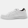 White Sneakers with Subtle Brown Details - Image 3