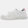 White Sneakers with Subtle Red Details - Image 3