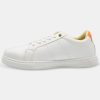 White Sneakers with Subtle Orange Details - Image 3