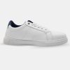 White Sneakers with Subtle Dark Blue Details - Image 4