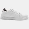 White Sneakers with Subtle Brown Details - Image 4