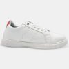 White Sneakers with Subtle Red Details - Image 4