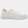 White Sneakers with Subtle Orange Details - Image 4