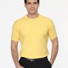 Regular Fit Knitted T-Shirt Yellow