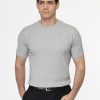 Regular Fit Knitted T-Shirt Gray