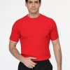Regular Fit Knitted T-Shirt Red