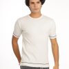 Regular Fit Knitted T-Shirt Off White - Image 3