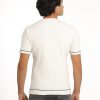 Regular Fit Knitted T-Shirt Off White - Image 4