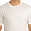 Regular Fit Knitted T-Shirt Off White - Image 2