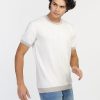 Regular Fit Knitted T-Shirt Off White