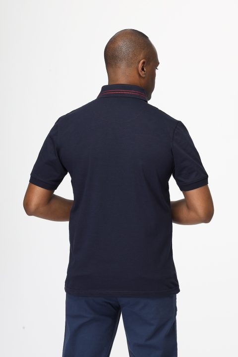 Polo Shirt Regular Fit Dark Blue - Image 3